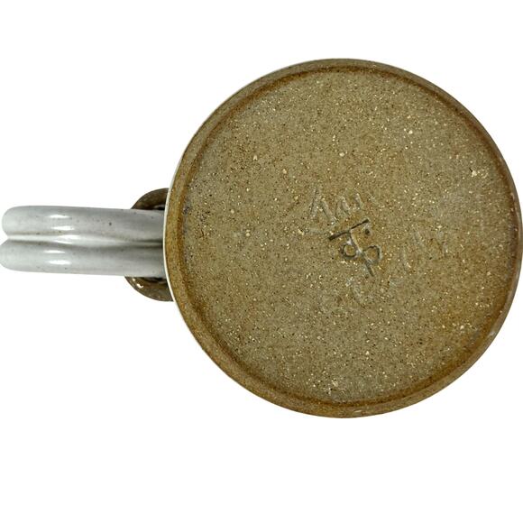 White Ash Hand Crafted Coffee Mug with Double Loop Handle-Exceptional! - Picture 7 of 8